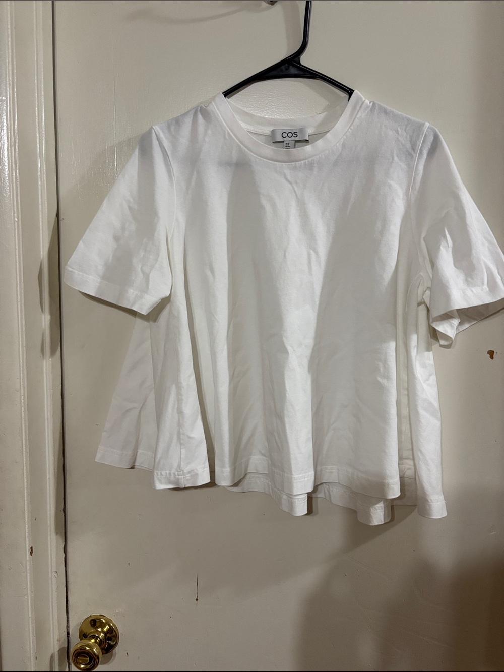 COS White Kids Short Sleeve Tee - Crew Neck
